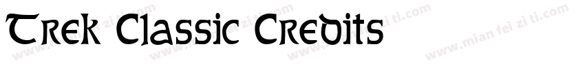 Trek Classic Credits字体转换